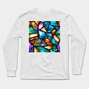 Translucent and mosaic colored glazed Long Sleeve T-Shirt